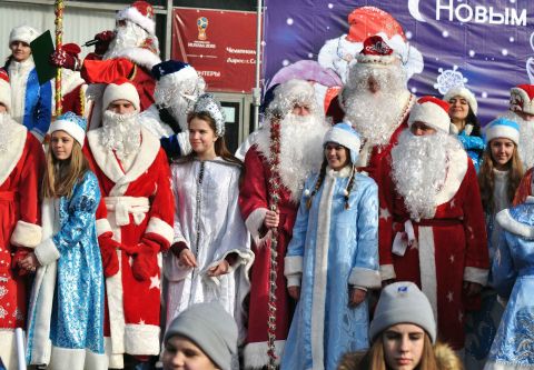 Парад «Дедов морозов» в Сочи