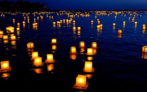 Фестиваль водных фонариков в Сочи